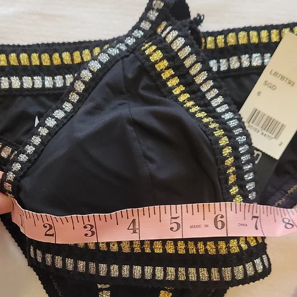 La Blanca Black Swimsuit with Gold Trim - Picture 13 of 13